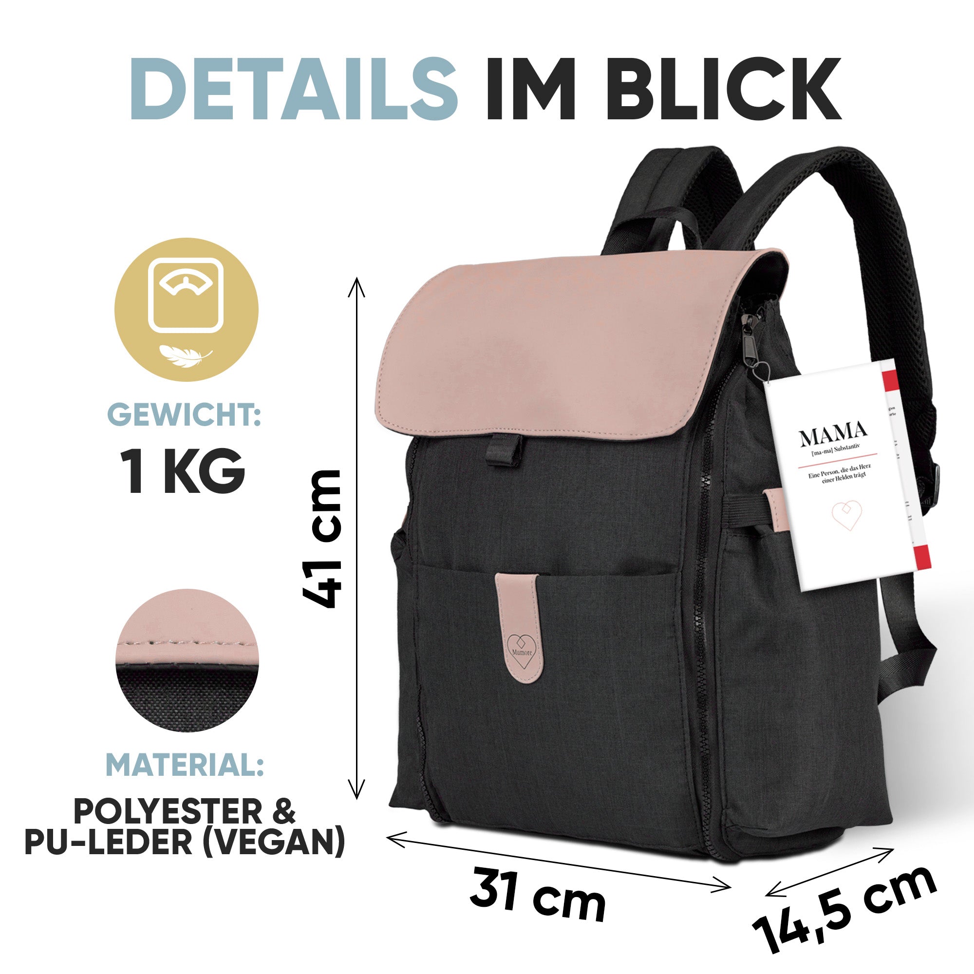 Wickeltasche rosa